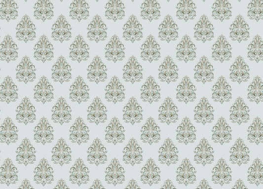 Vintage Damask Green Wallpaper Mural