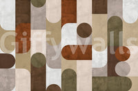 Artistic render of Vintage Mosaic Vibes Wall Mural brightening a kitchen area.