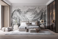 Panoramic vintage mural 