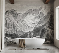 Vintage Mountain wallpaper mural - Giffywalls