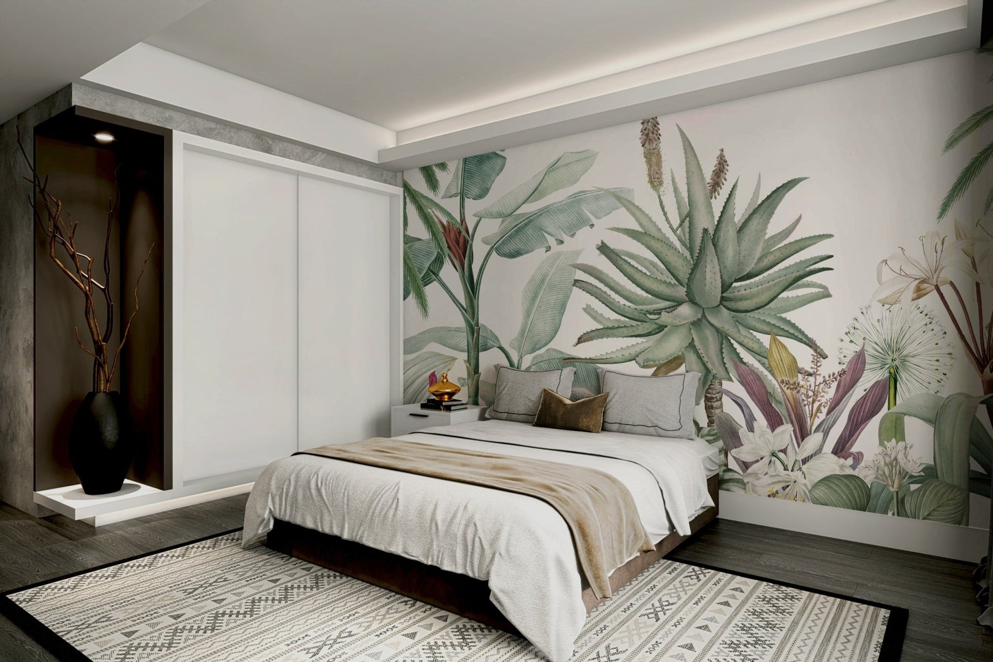 The overall feeling is one of a forgotten, peaceful garden.
