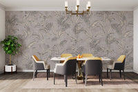 Stylish vintage leaves wallpaper design
 B629