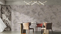 Vintage palm canopy pattern wallpaper B629
