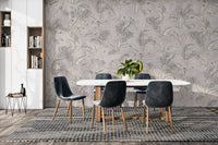 Muted tropical leaves wallpaper design B629
