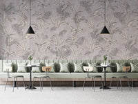 Timeless botanical wallpaper for rooms
 B629