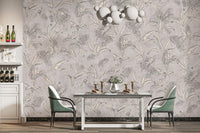 Soft tropical foliage wallpaper for walls
