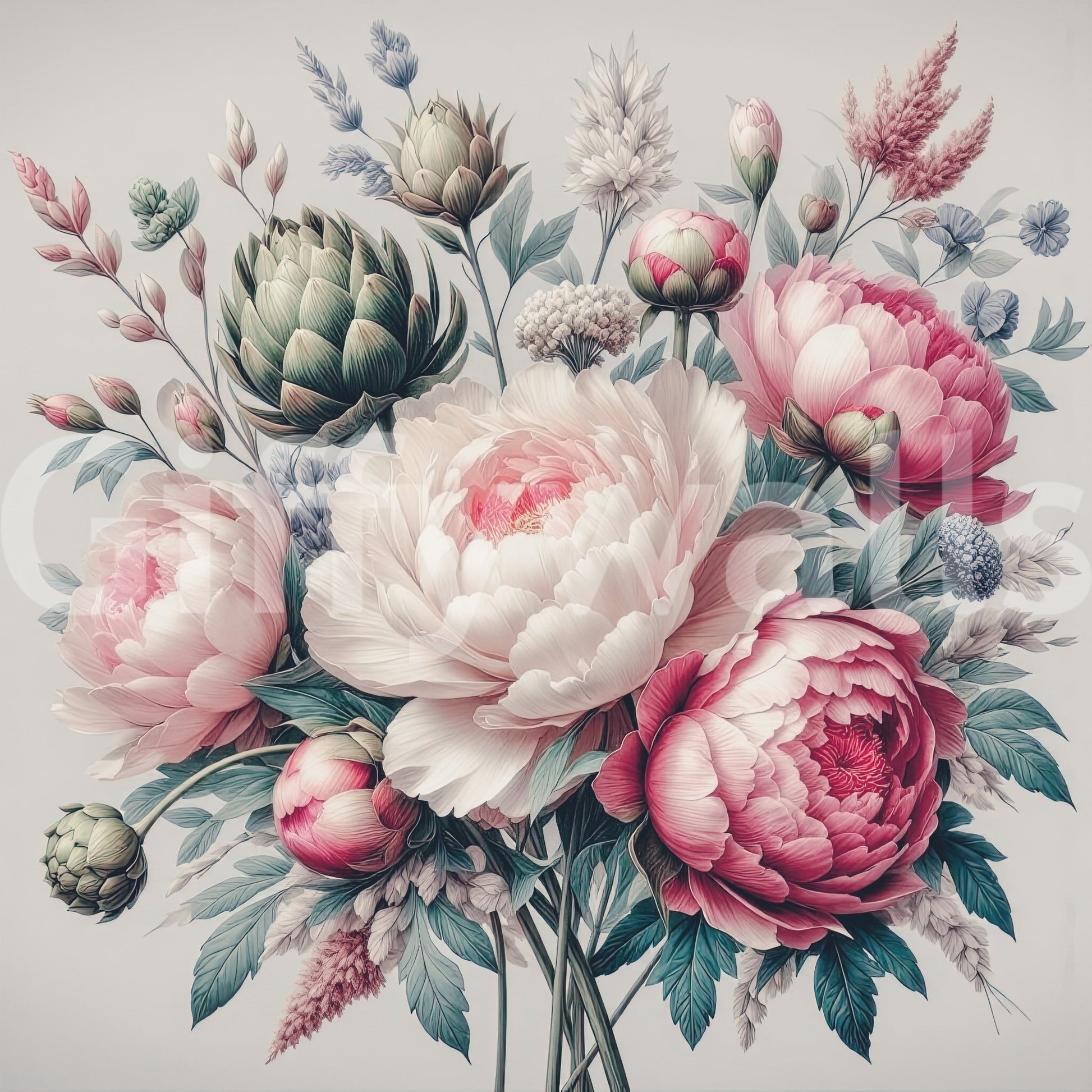 A high-quality delicate botanical wall mural for walls.

