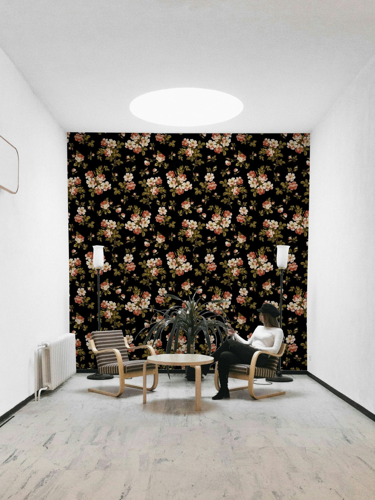Classic vintage rose wallpaper for a timeless home look, GD1343