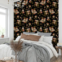 Beautiful floral wallpaper with vintage rose garden design, GD1343