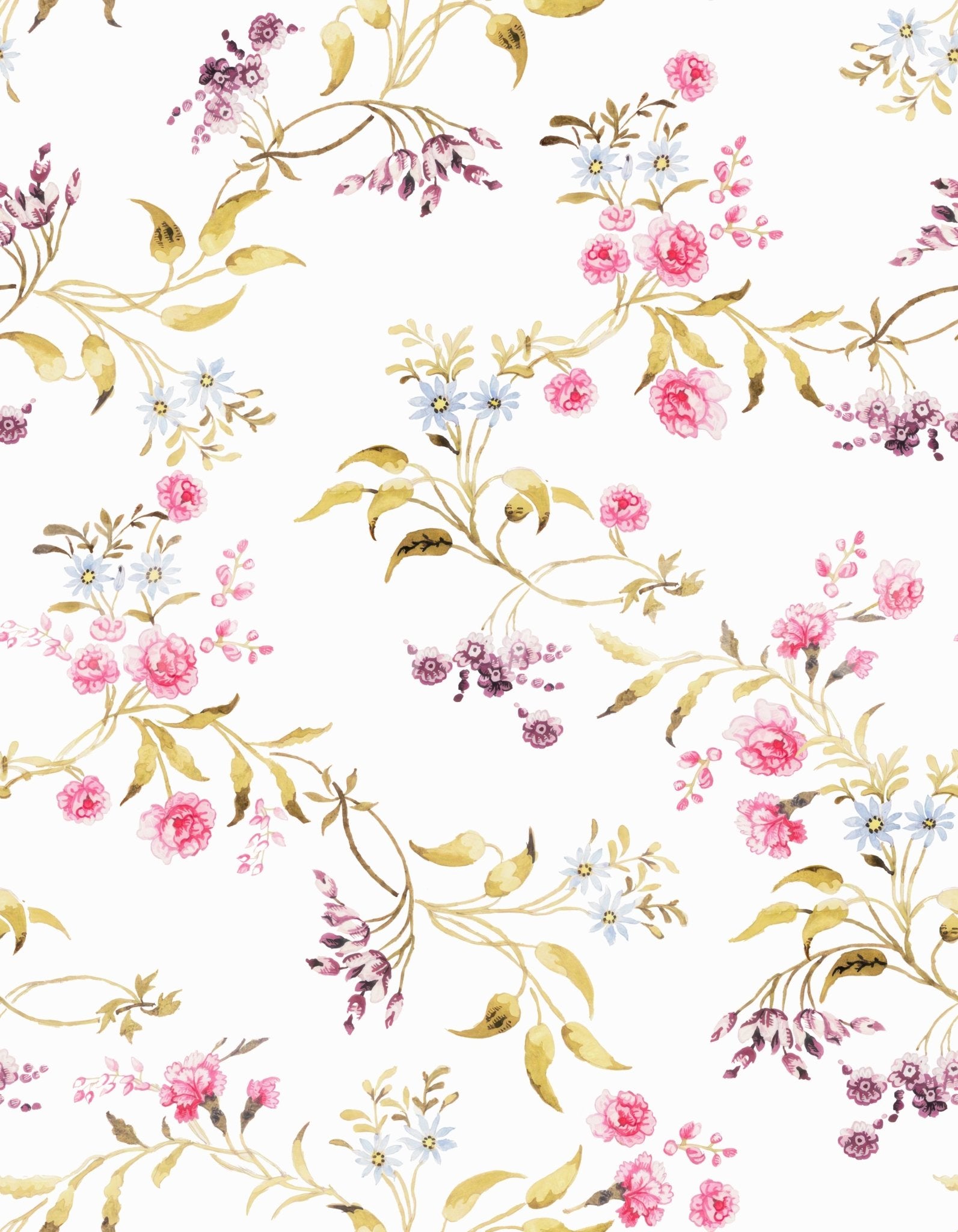 Vintage rose garden wallpaper for a classic look.

