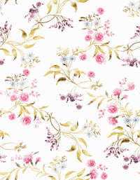 Vintage rose garden wallpaper for a classic look.

