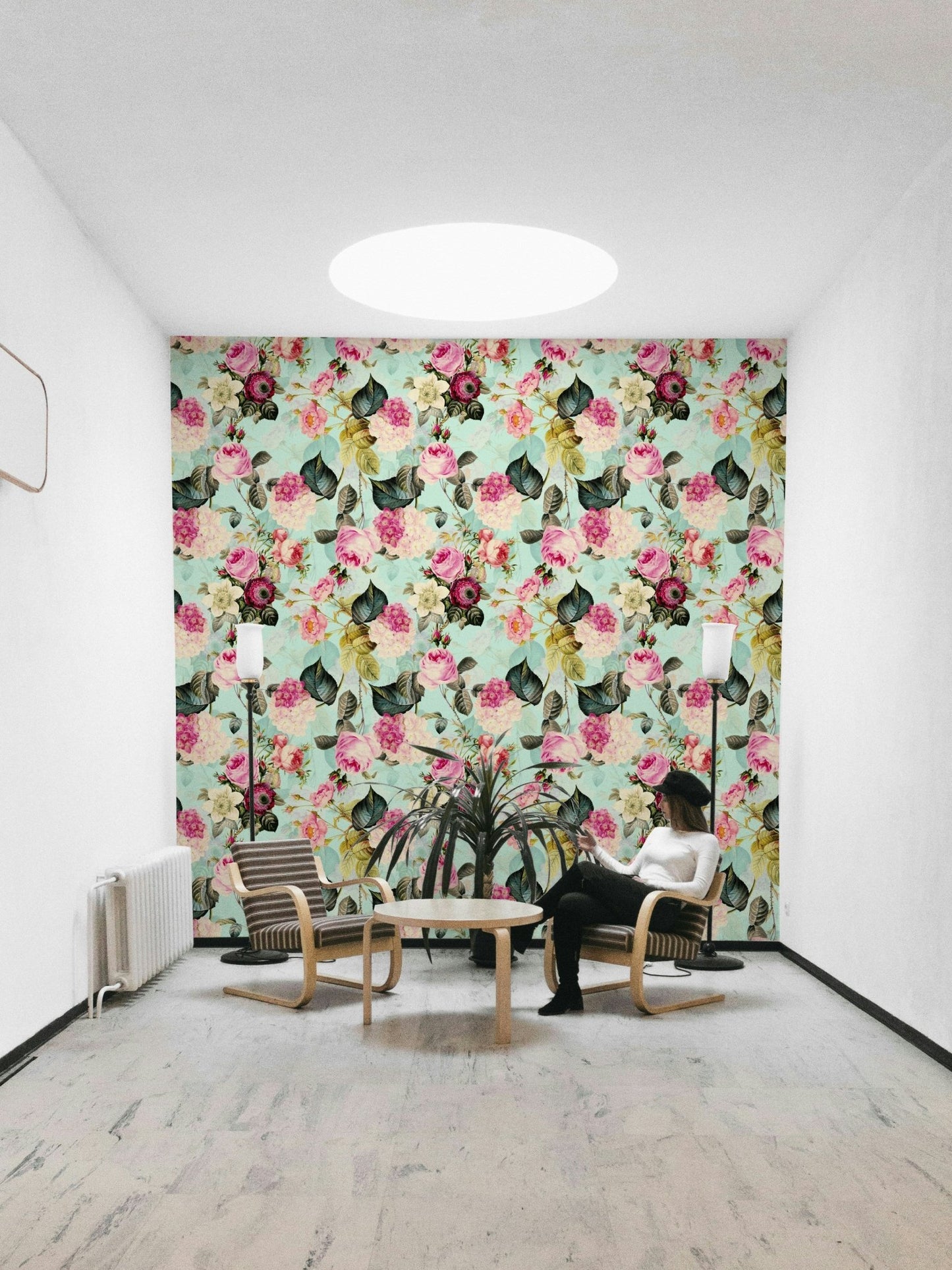Elegant vintage rose garden wallpaper for timeless walls, GD1352