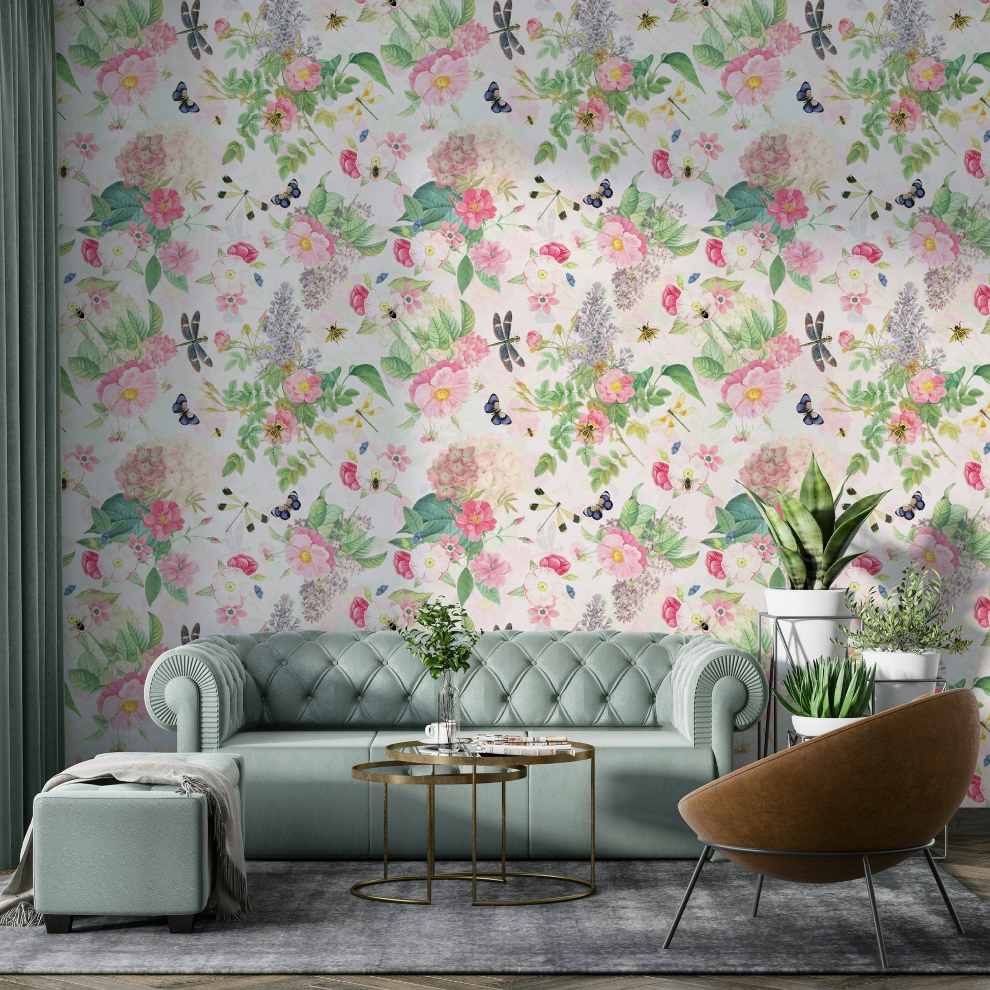 Elegant vintage rose wallpaper for a classic interior look.

