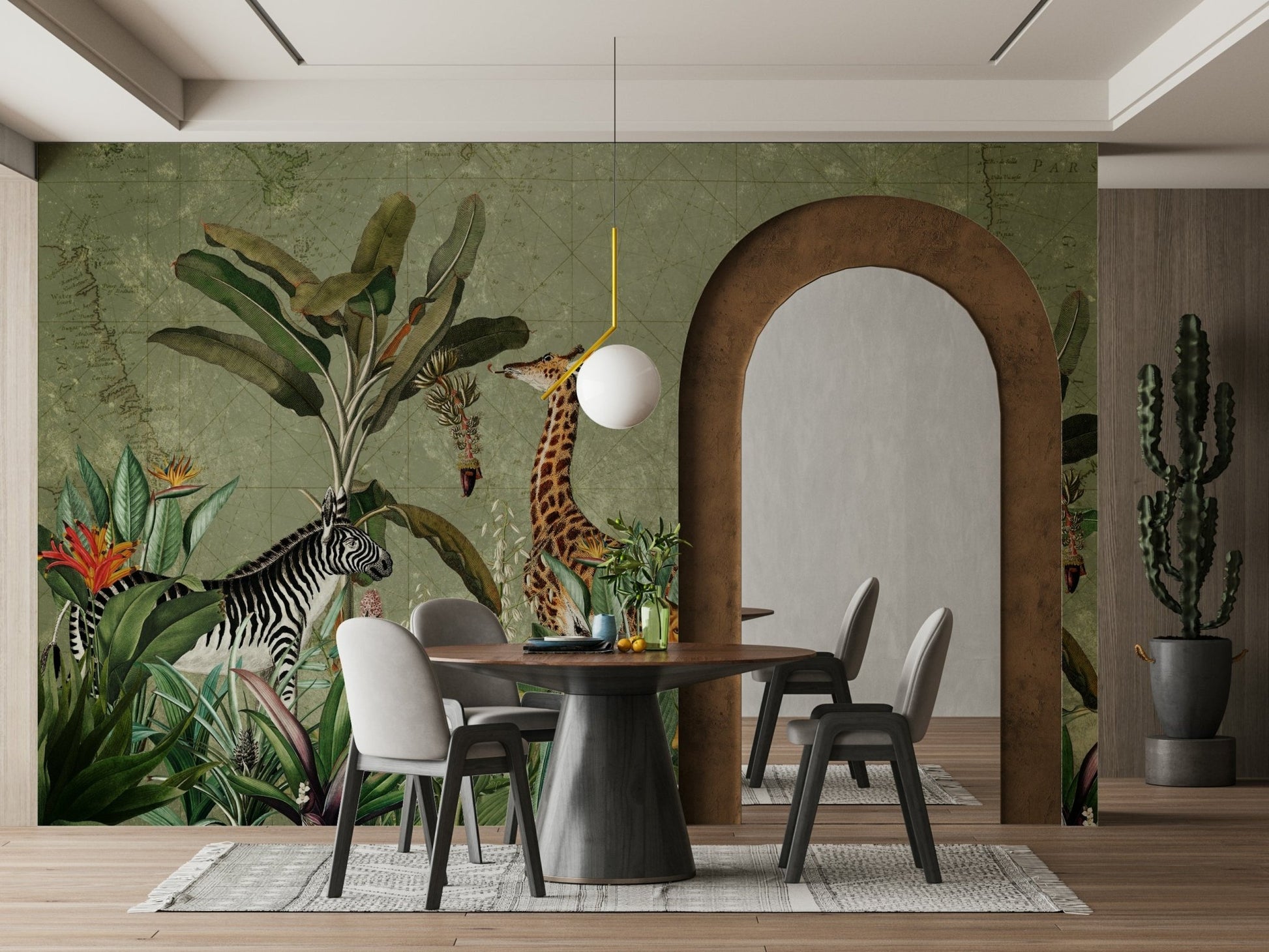 Safari wall mural capturing the essence of the wild

