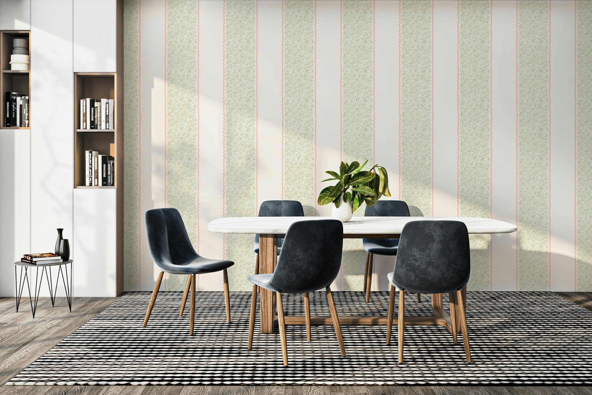 A detailed close-up of a classic wall mural pattern. GD4214

