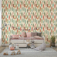 Summery wall decor with retro surfboard motif

