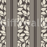 Fine stripe detailing keeps this Brown Wallpaper neat and classically styled