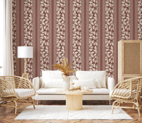 Botanical leaf repeats bring rhythm to this Vintage Foliage Wallpaper pattern