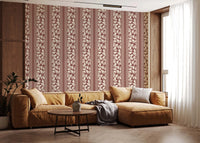 A soft earthy base gives the Trailing Foliage Dark Red Wallpaper warm depth