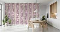 Subtle vintage styling shapes this Trailing Foliage Lavender Wallpaper surface