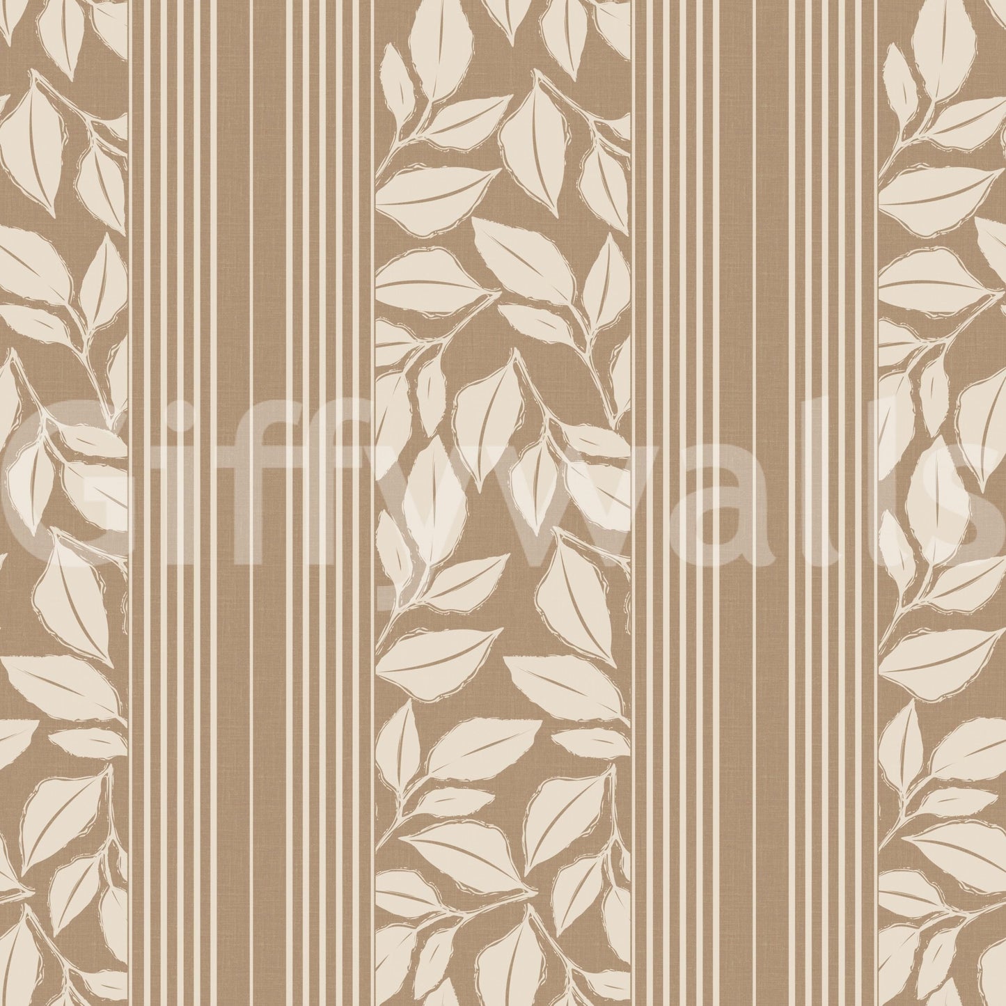Subtle vintage styling completes Vintage Trailing Foliage Tan Wallpaper