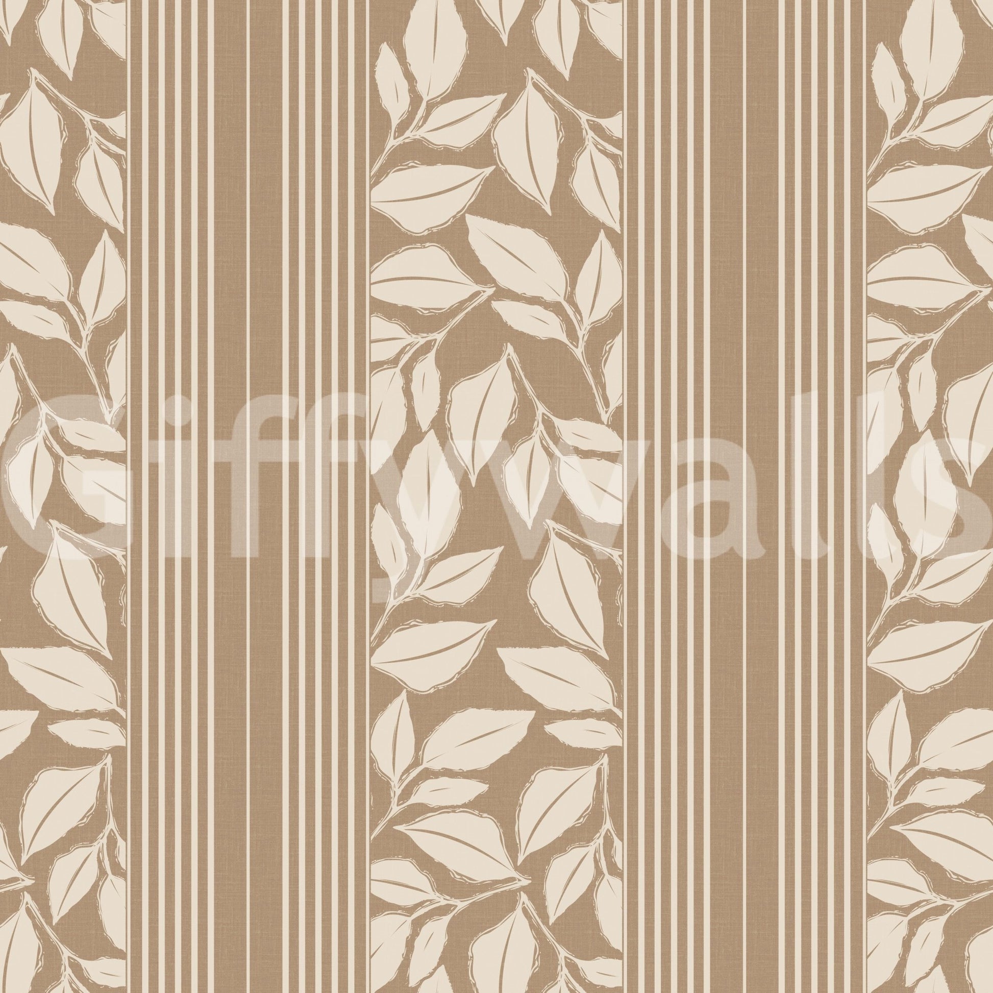Subtle vintage styling completes Vintage Trailing Foliage Tan Wallpaper