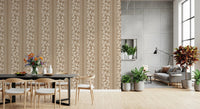 Warm tan tones give Vintage Trailing Foliage Tan Wallpaper a calm look