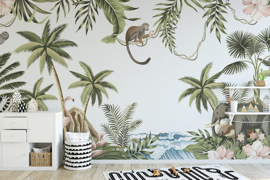 Vintage Tropical Forest Wallpaper Mural tropical-23
