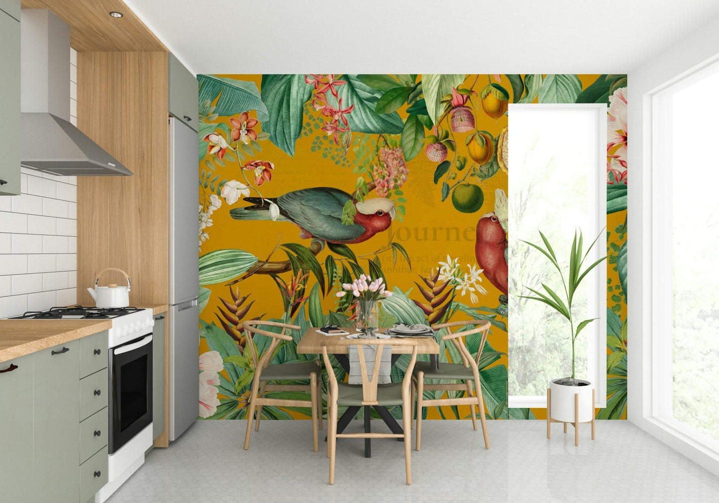 Vintage island wall mural decor


