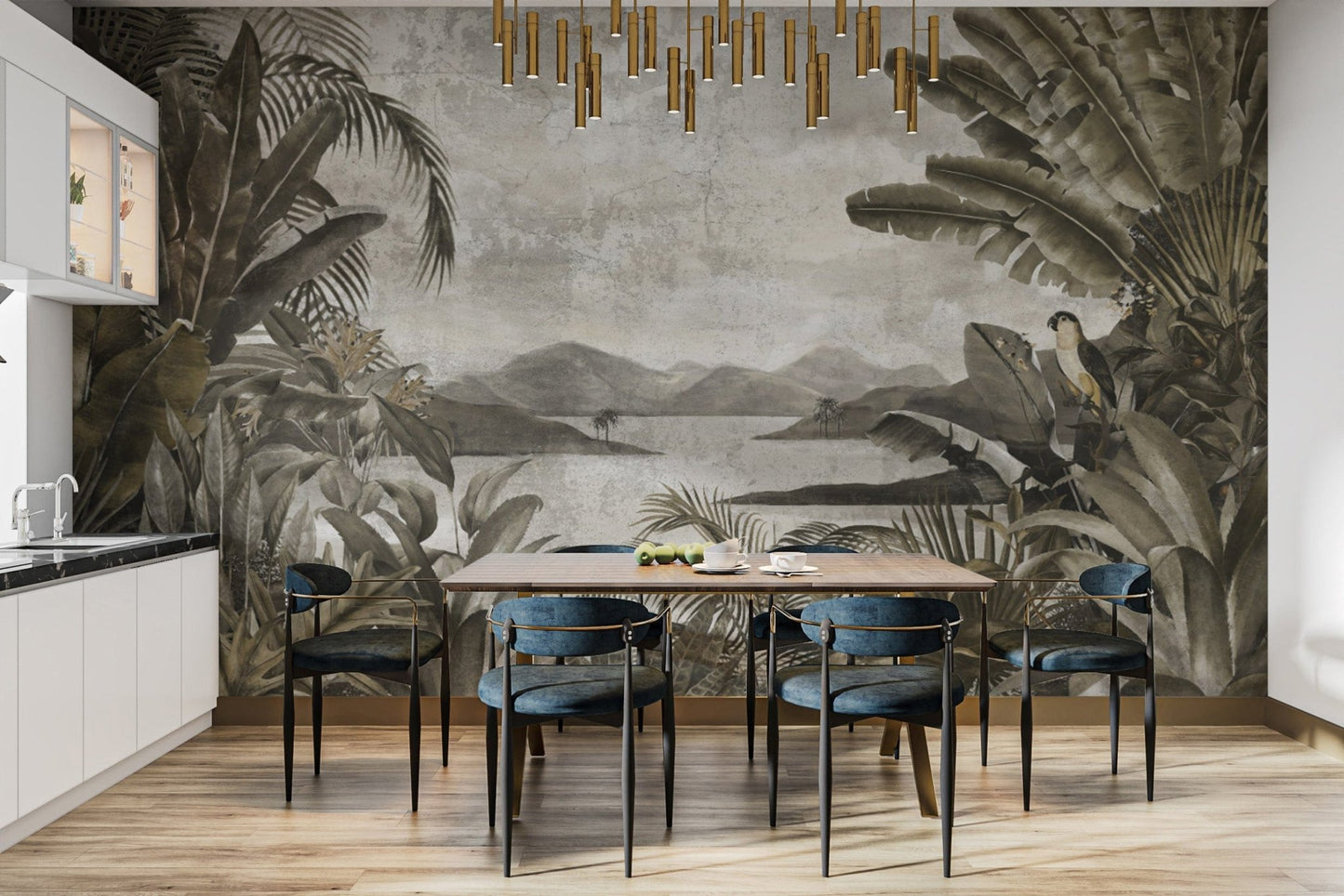 Elegant tropical jungle wall decor B718
