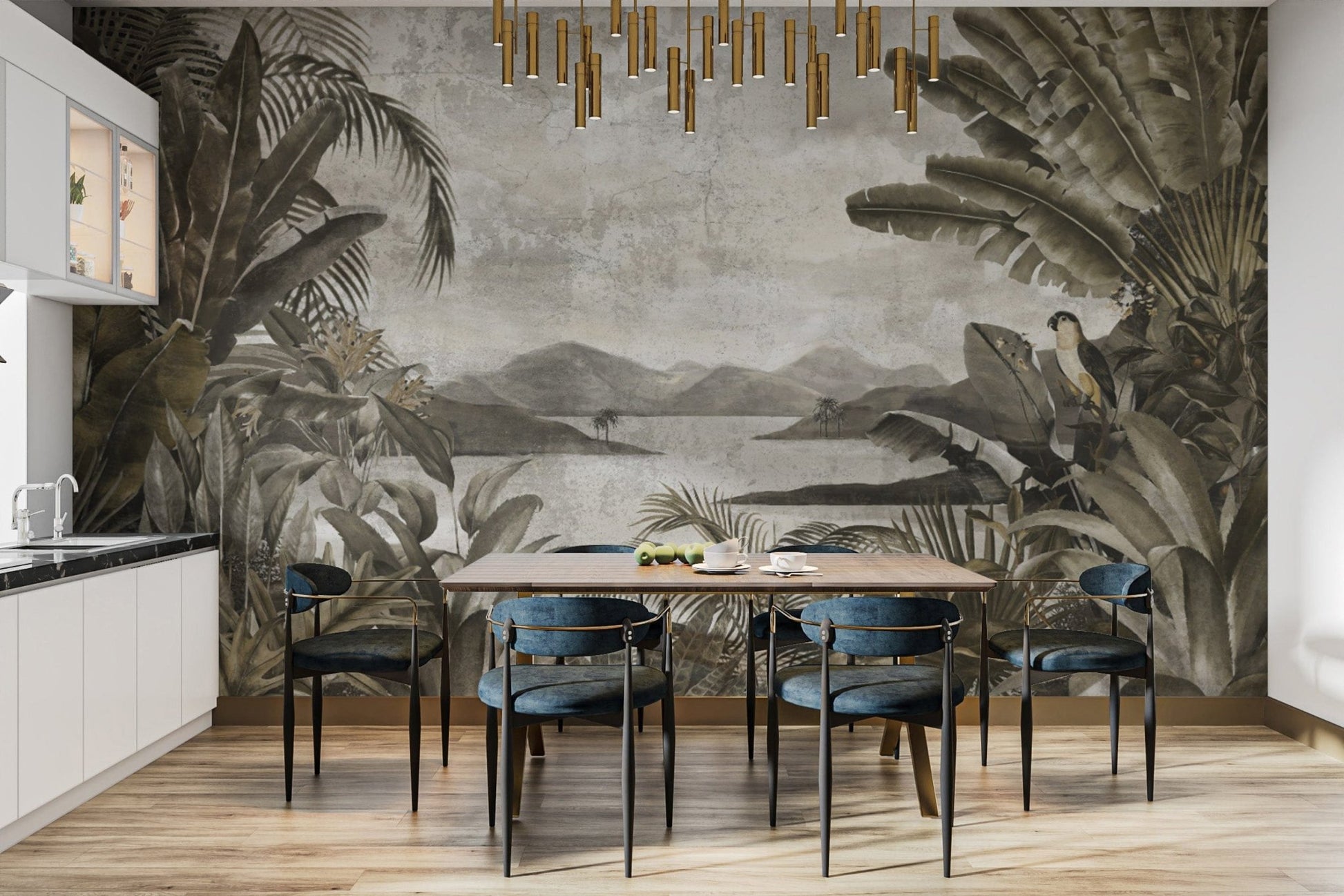 Elegant tropical jungle wall decor B718
