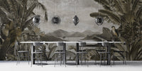 Nature-inspired tropical wallpaper design
