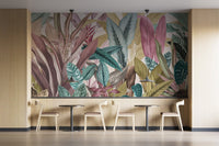 Classic vintage tropical foliage wallpaper
