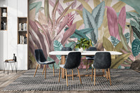 Nature-inspired vintage tropical wallpaper





