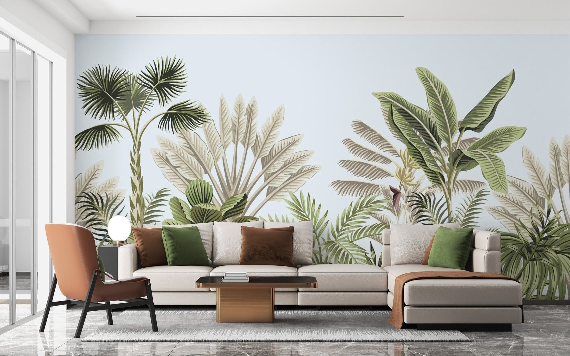 Vintage Tropical Leaves Wallpaper Mural tropical-22
