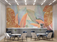 Vintage Tropical Leaves Wallpaper Murals - Giffywalls