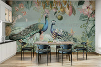 Vintage tropical paradise mural

