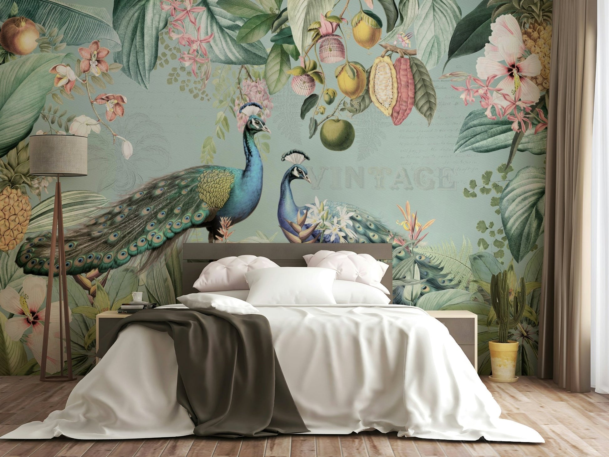 Coastal vintage tropical mural

