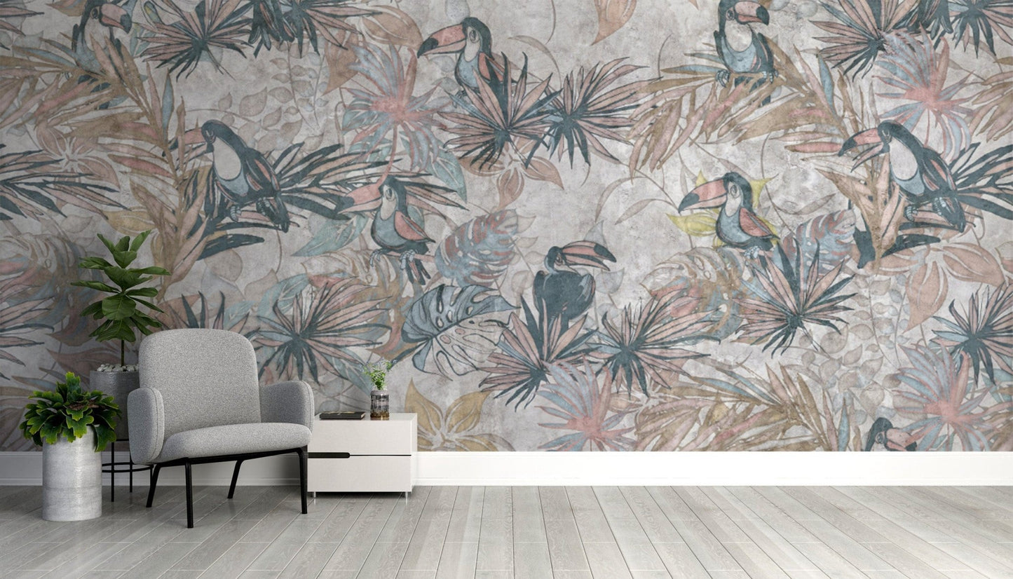 Elegant vintage toucan wall décor
