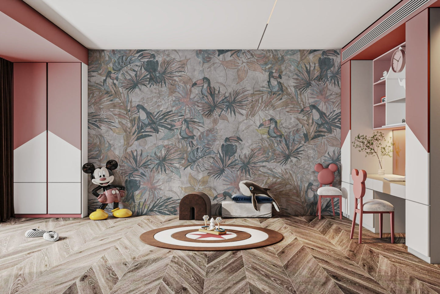 Nature-inspired toucan wall mural
