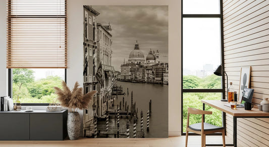 Office wall in Vintage Venice Wall Mural with domed skyline