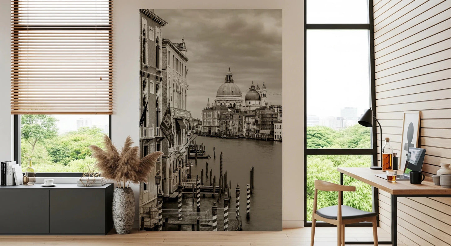 Office wall in Vintage Venice Wall Mural with domed skyline, GD8754