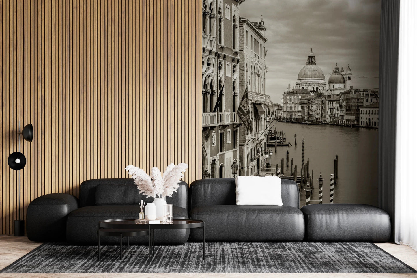 Hallway with Venice View Wall Mural and historic canal detail, GD8754