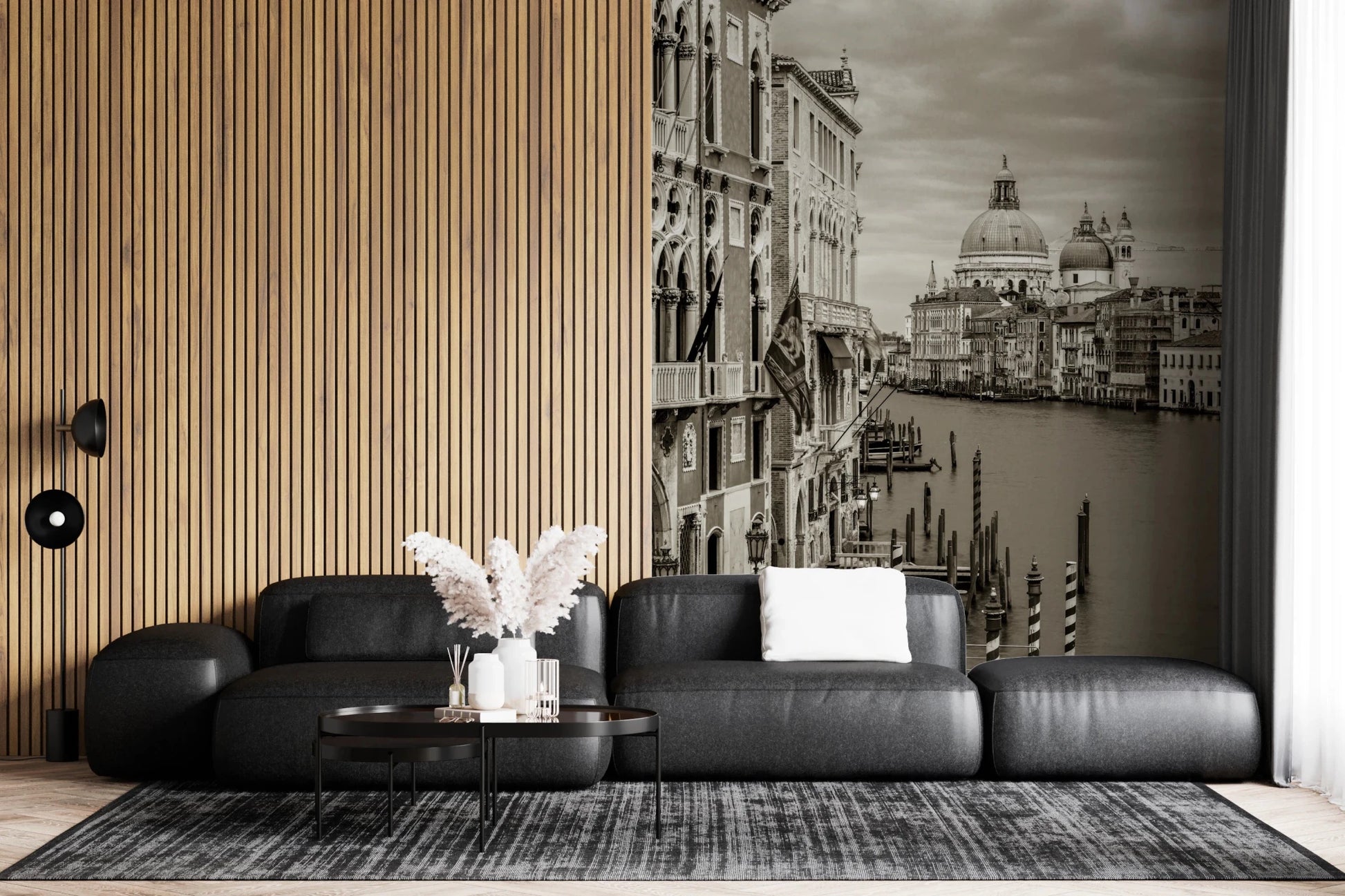 Hallway with Venice View Wall Mural and historic canal detail, GD8754