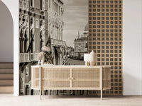 Grand Canal Wall Mural with historic skyline and soft texture, GD8754
