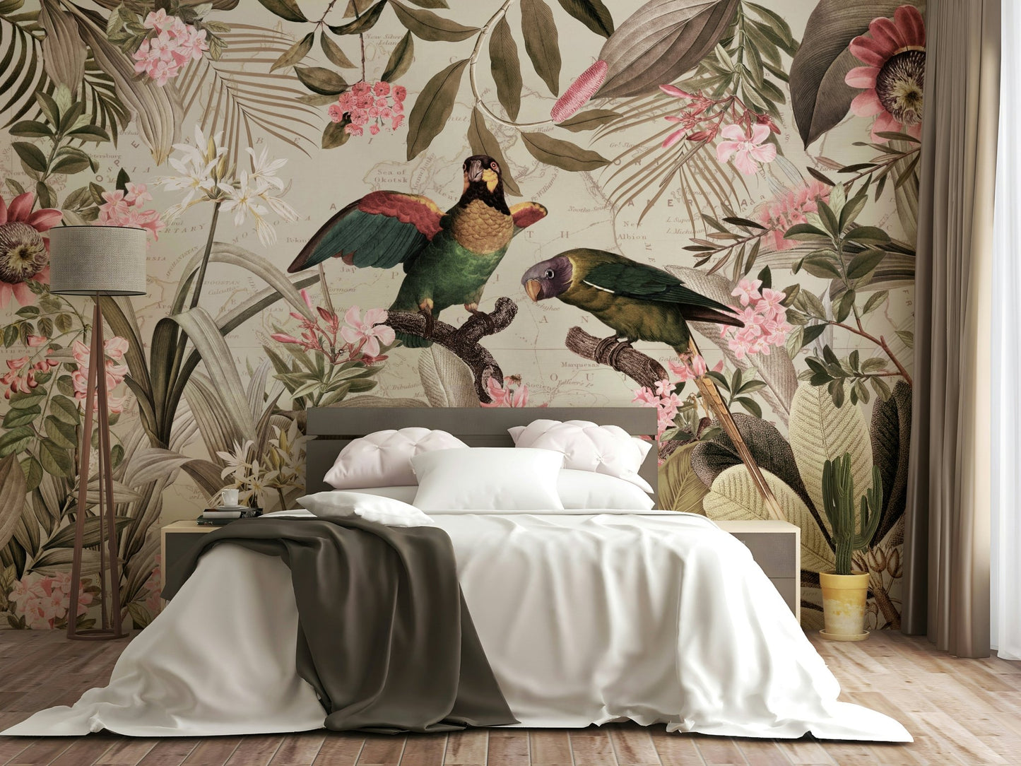 Vintage Voyage In Tropical Rainforest Wall Mural