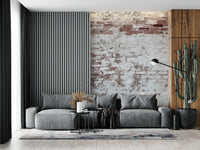 Vintage Washed Brick wall mural texture detail in a modern kitchen., GD6099