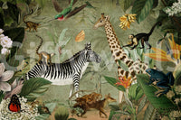 Timeless vintage jungle mural with nature’s beauty, GD1167