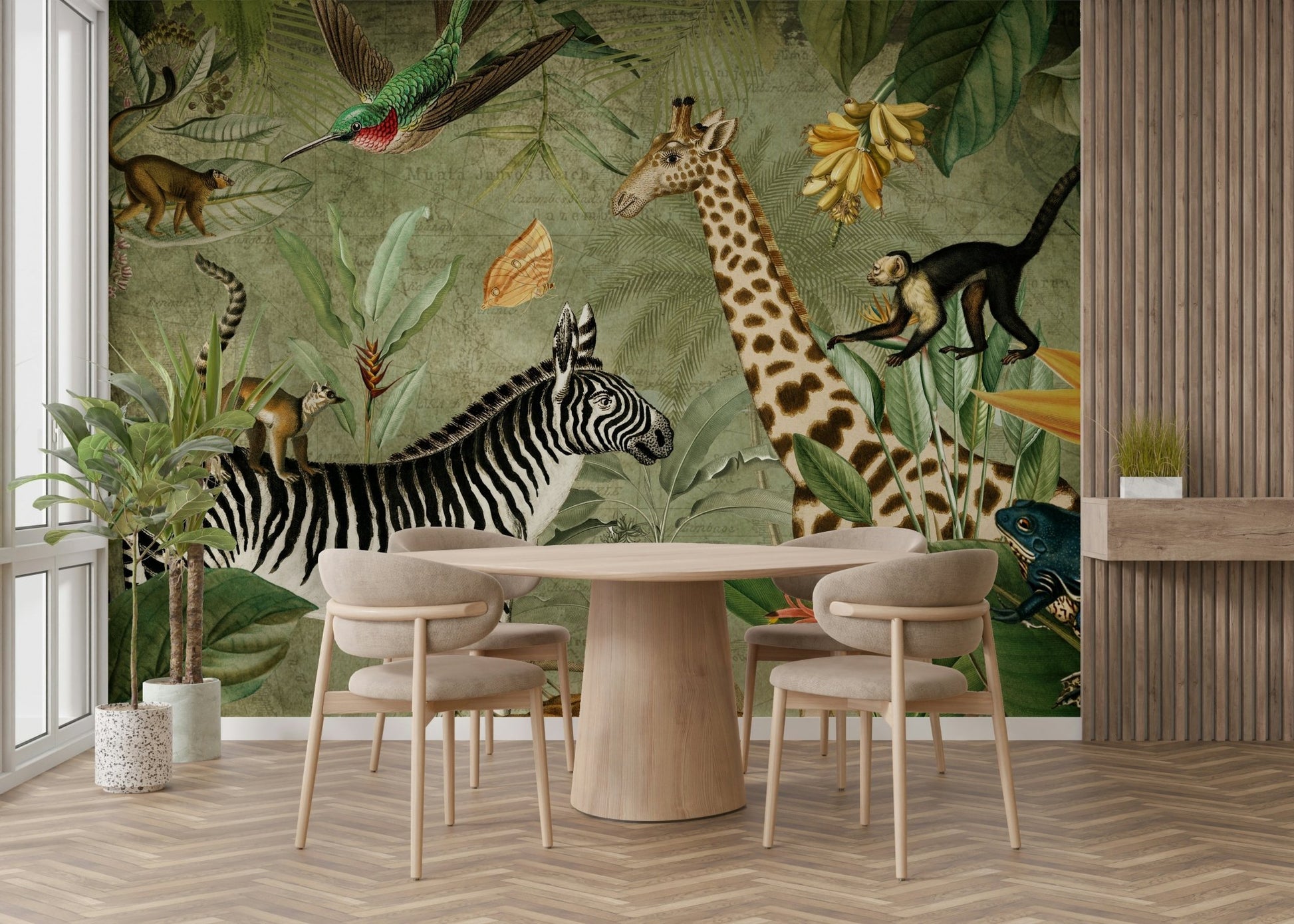 Bold vintage jungle wall art for your home interiors, GD1167