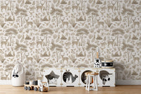 Nature-inspired wallpaper with deer
